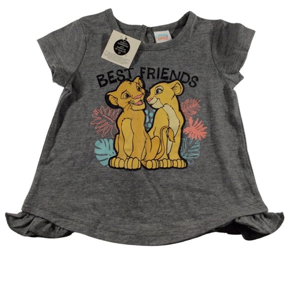 Disney Baby Other - 👣 5/$25 - Grey "Best Friends" T-Shirt w/ Lion King Logo